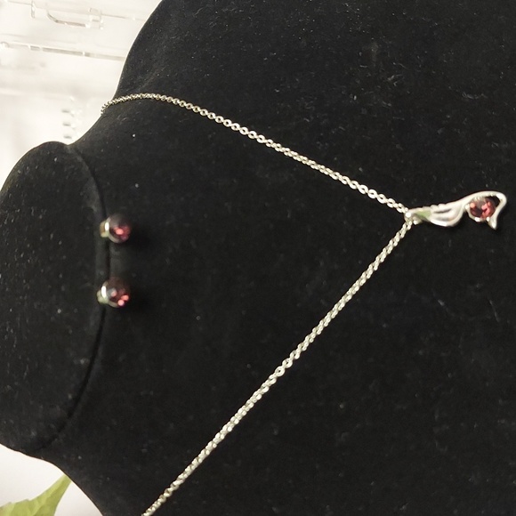 Angel Wing Purple Zirconia Set - Picture 1 of 8